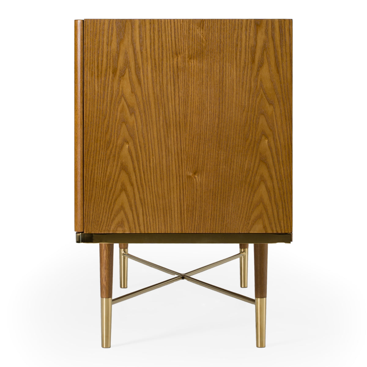 Bernard Mid-Century Modern Walnut & Gold Buffet by VIG Furniture - View 3