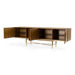 Bernard Mid-Century Modern Walnut & Gold Buffet by VIG Furniture - View 5
