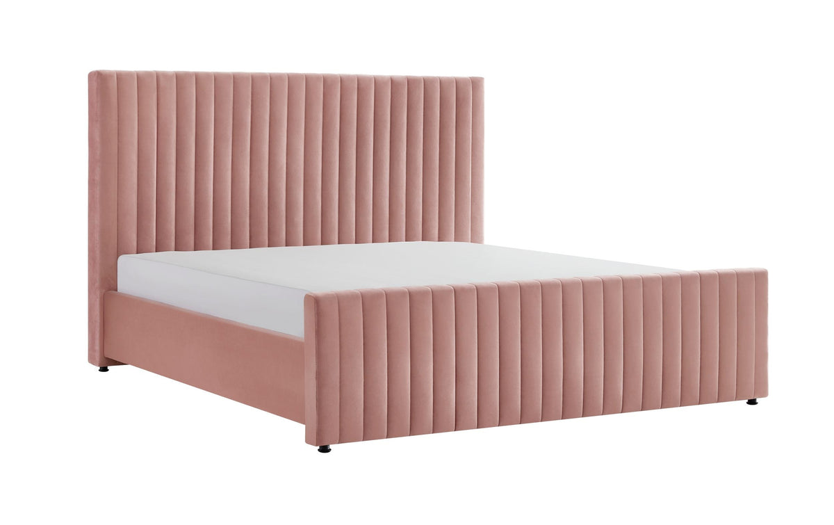 Eastern King Beverly - Modern Mauve Velvet Bed by VIG Furniture - View 1