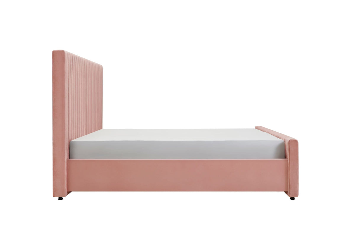 Eastern King Beverly - Modern Mauve Velvet Bed by VIG Furniture - View 2