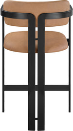 Aurum - Vegan Leather Upholstered Counter Stool With Graphite Black Base