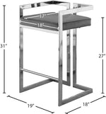 Ezra - Stool with Chrome Legs (Set of 2)