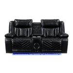 Glory Furniture - Sensa - Power Reclining Loveseat With Bluetooth Speaker And LED Belt