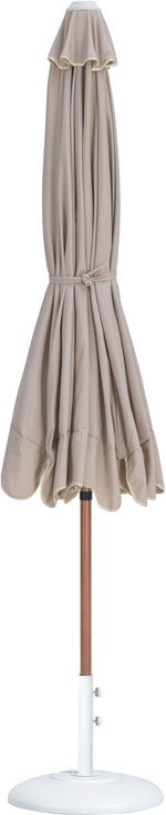 Amalfi - Patio Umbrella - White Base / Light Brown Pole