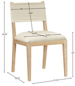 Avon - Linen Textured Performance Fabric Upholstered Dining Side Chair (Set of 2)