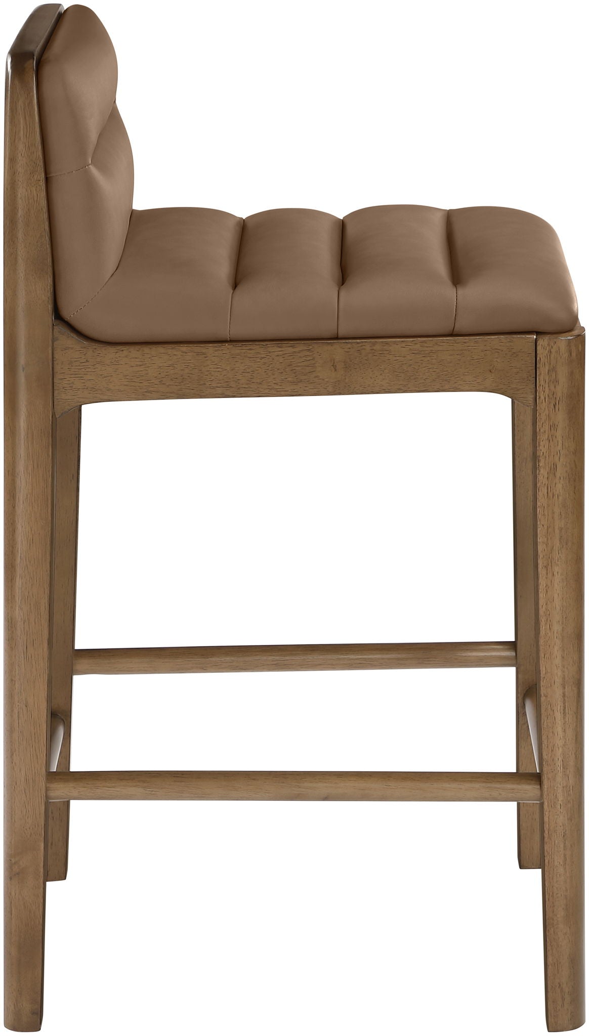 Ellis - Vegan Leather Upholstered Counter Stool (Set of 2) - Brown Base