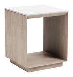Tidecrest - Side Table - White / Light Brown