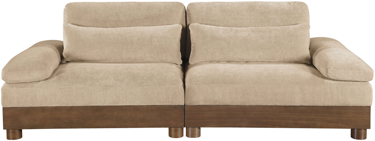 Turin - Chenille Fabric Upholstered Modular Sectional - Beige