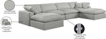 Comfy - 6 Piece Linen Modular Double Chaise Sectional