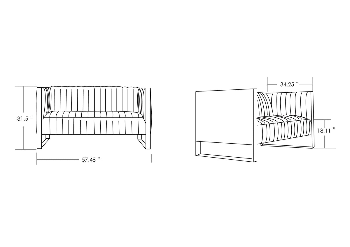 Manhattan Trillium - Loveseat