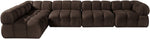 Orin - Velvet 5 Piece Modular Sectional