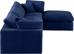 Comfy - 4 Piece Velvet Modular Sectional With Chaise