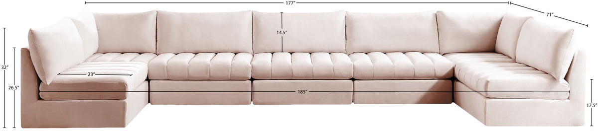 Jacob - Modular U-Shaped Sectional 7 Piece