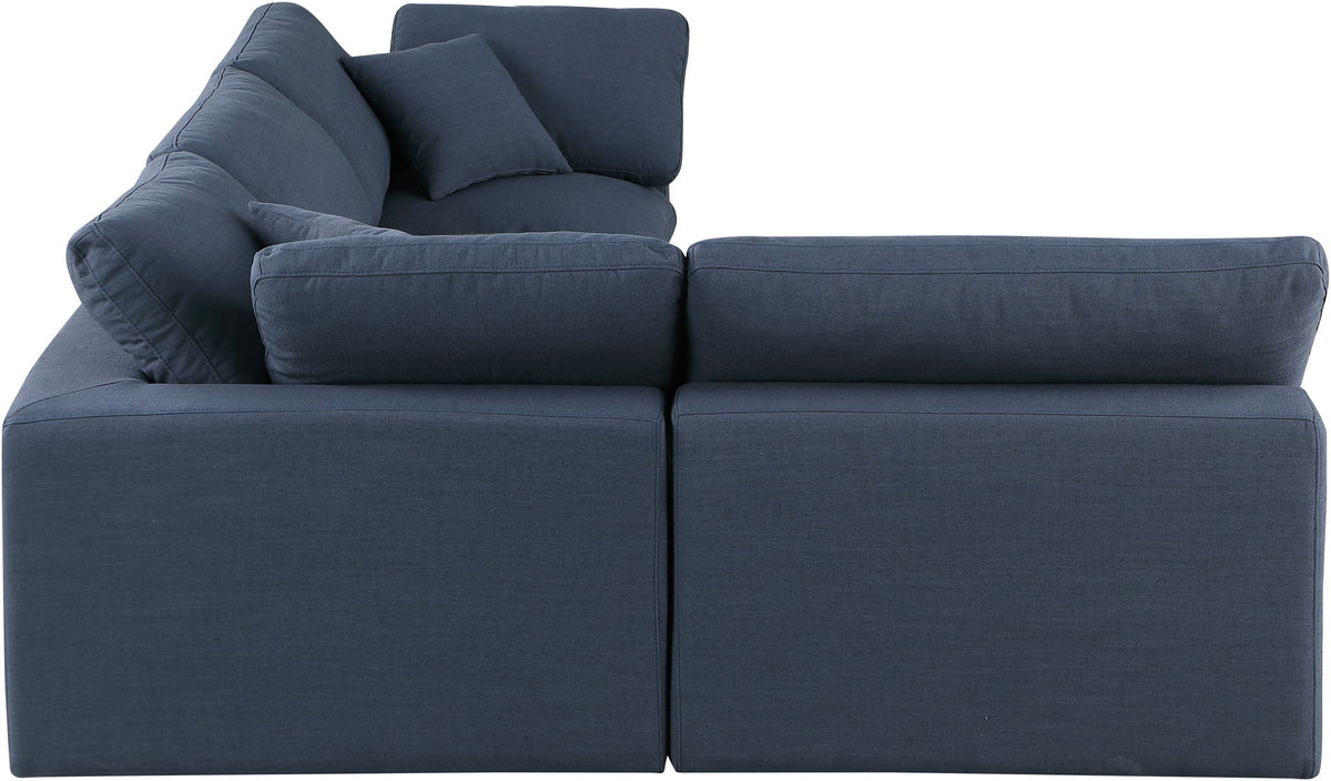 Comfy - 4 Piece Linen Fabric Modular Armless Sectional