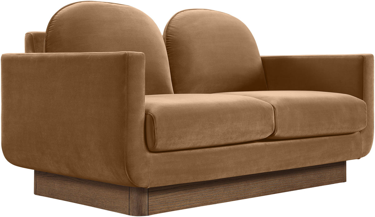 Diviento - Velvet Performance Fabric Upholstered Loveseat