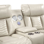 Glory Furniture - Sensa - Power Reclining Loveseat With Bluetooth Speaker And LED Belt