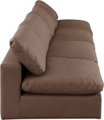 Comfy - Faux Leather Modular Armless Sofa 4 Seats
