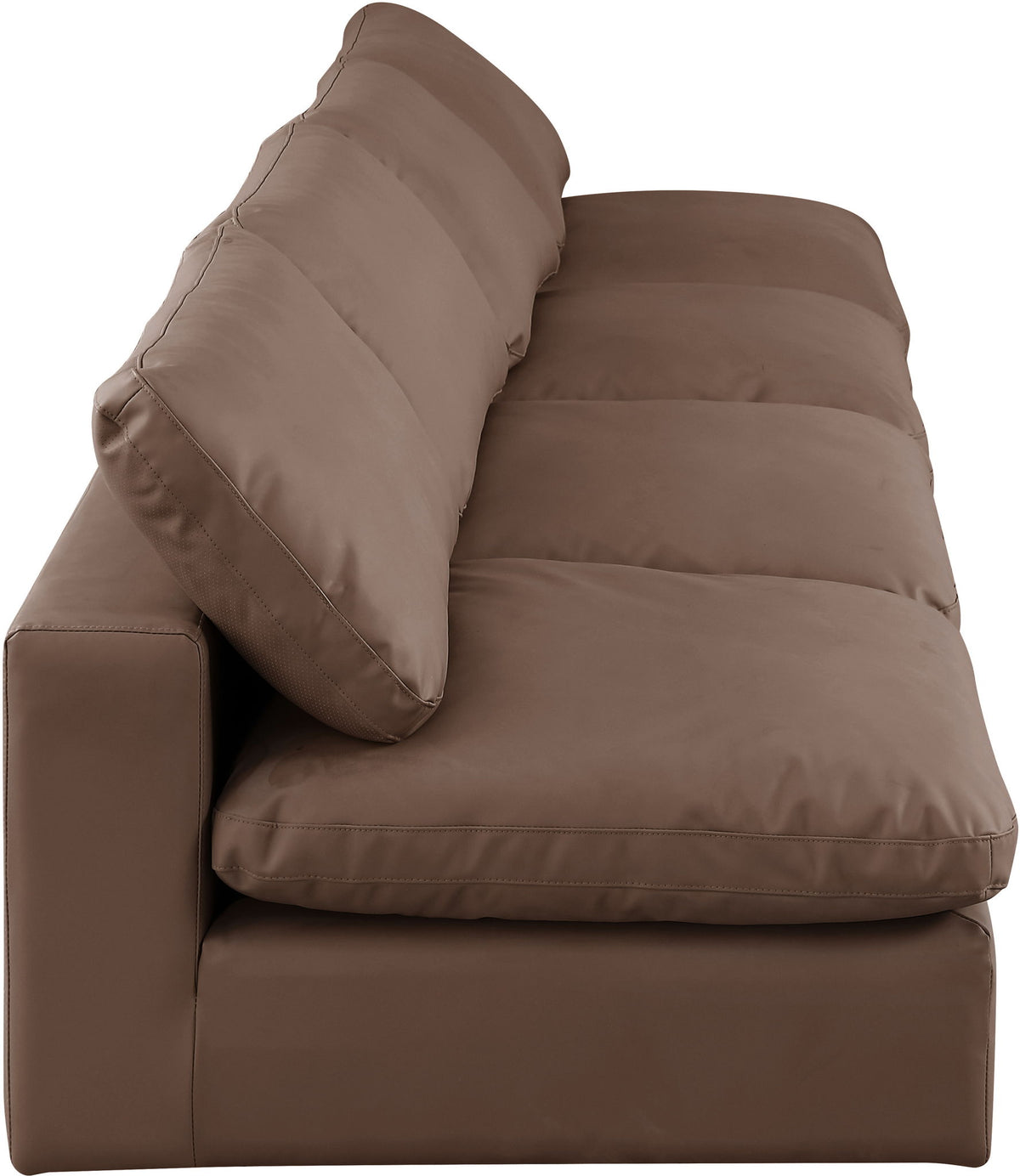 Comfy - Faux Leather Modular Armless Sofa 4 Seats