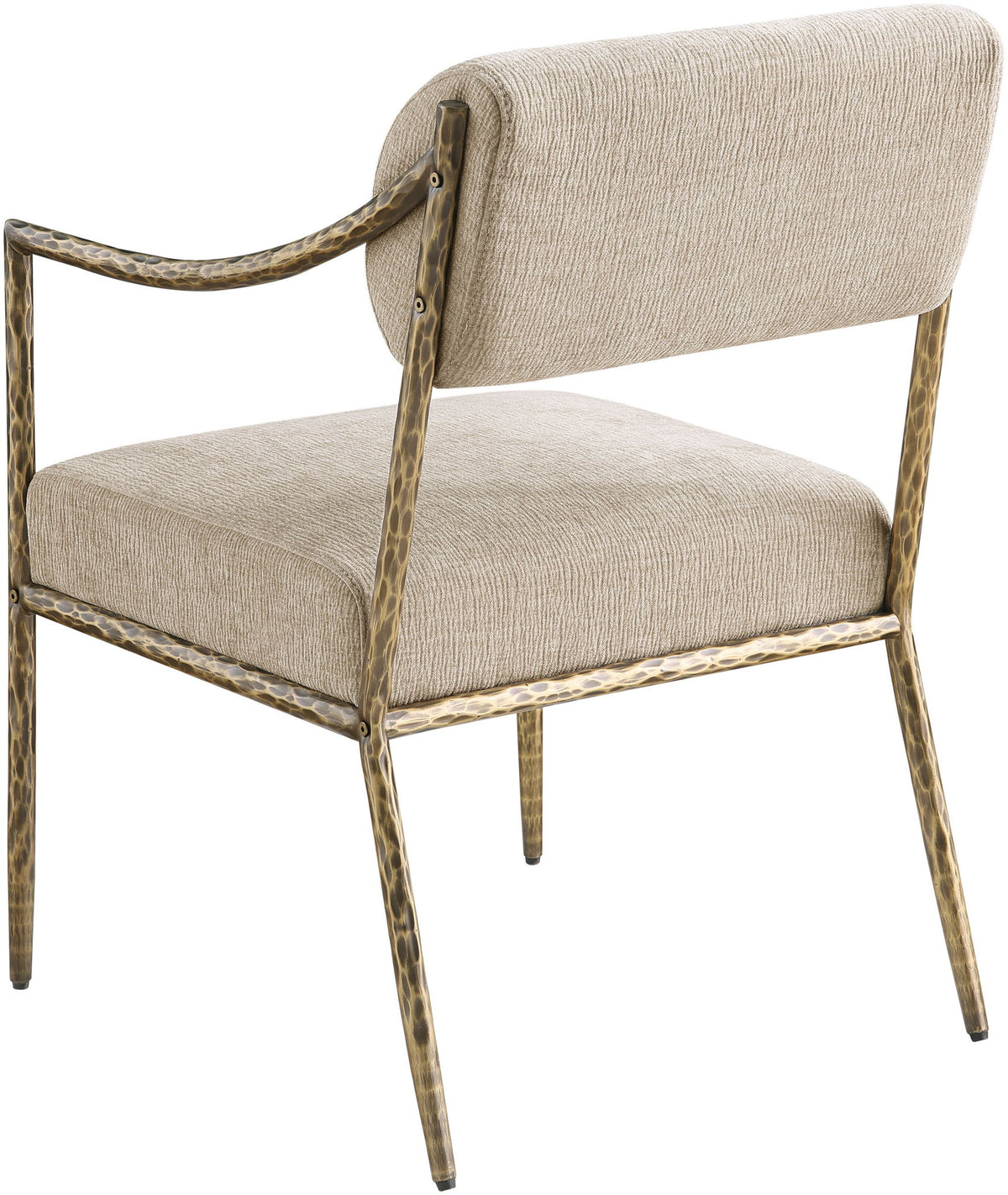 Bastille - Upholstered Dining Arm Chair (Set of 2) - Brass Frame