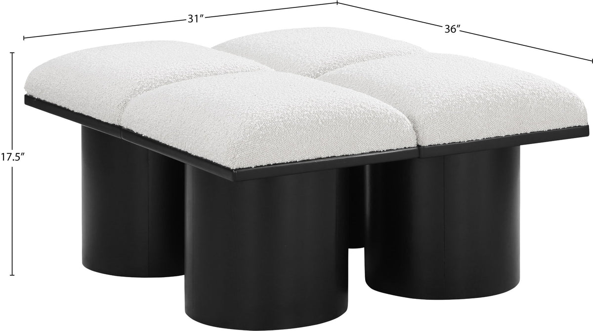 Pavilion - 4 Piece Modular Bench With Black Base