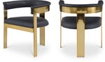 Romeo - Faux Leather Dining Chair With Gold Base (Set of 2)