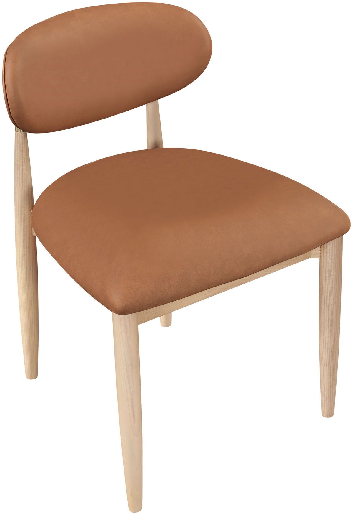 Riccio - Faux Leather Dining Side Chair (Set of 2) - Natural Frame