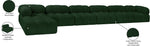 Ames - 7 Piece Boucle Fabric Modular L-Shaped Sectional