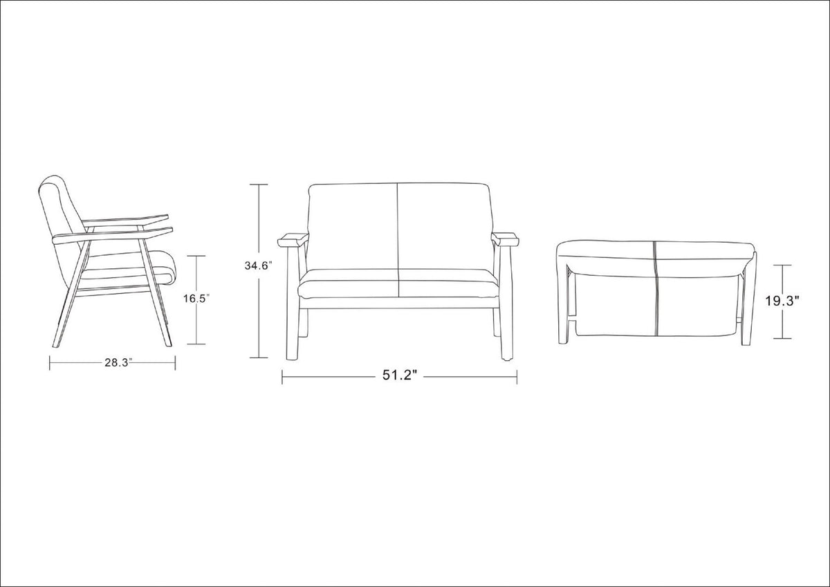 ArchDuke - Loveseat - Black