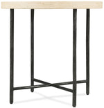 Driftwood - Round Side Table - Beige / Gray