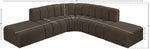 Arc - Boucle Fabric 6 Piece Corner Modular Sofa