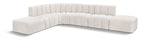Arc - Boucle Fabric 7 Piece Corner Modular Sofa