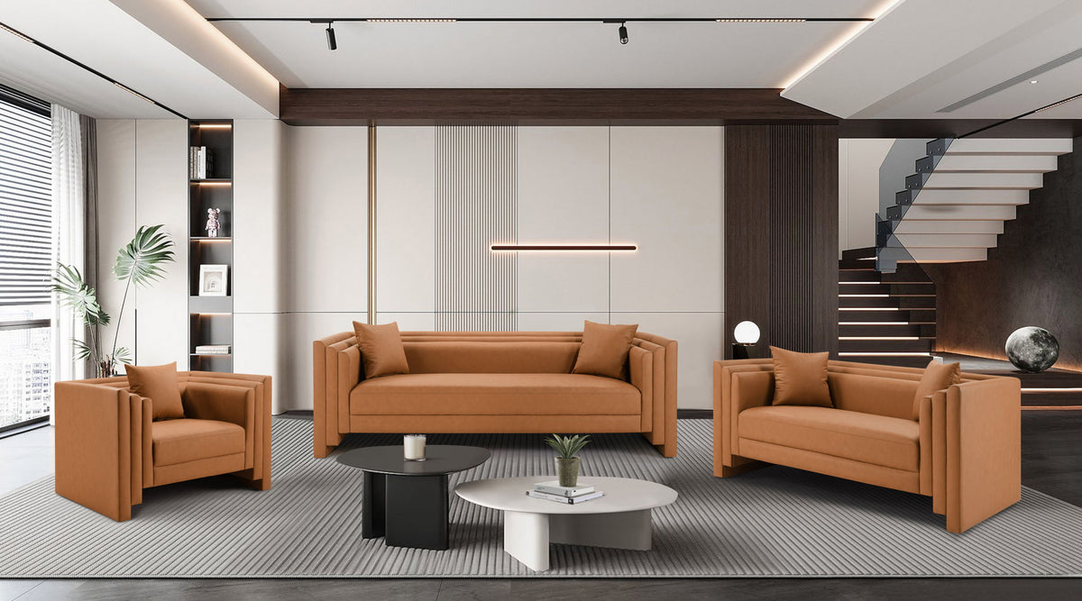 Everett - Vegan Leather Upholstered Sofa