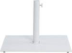 Fiji - Aluminum Patio Umbrella With Square White And Teak Base