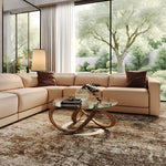 Michele - Modern Glass + Walnut Coffee Table by VIG Furniture - View 7