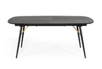 Billy Modern Black Oak & Gold Extendable Dining Table by VIG Furniture - View 2