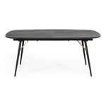 Billy Modern Black Oak & Gold Extendable Dining Table by VIG Furniture - View 1