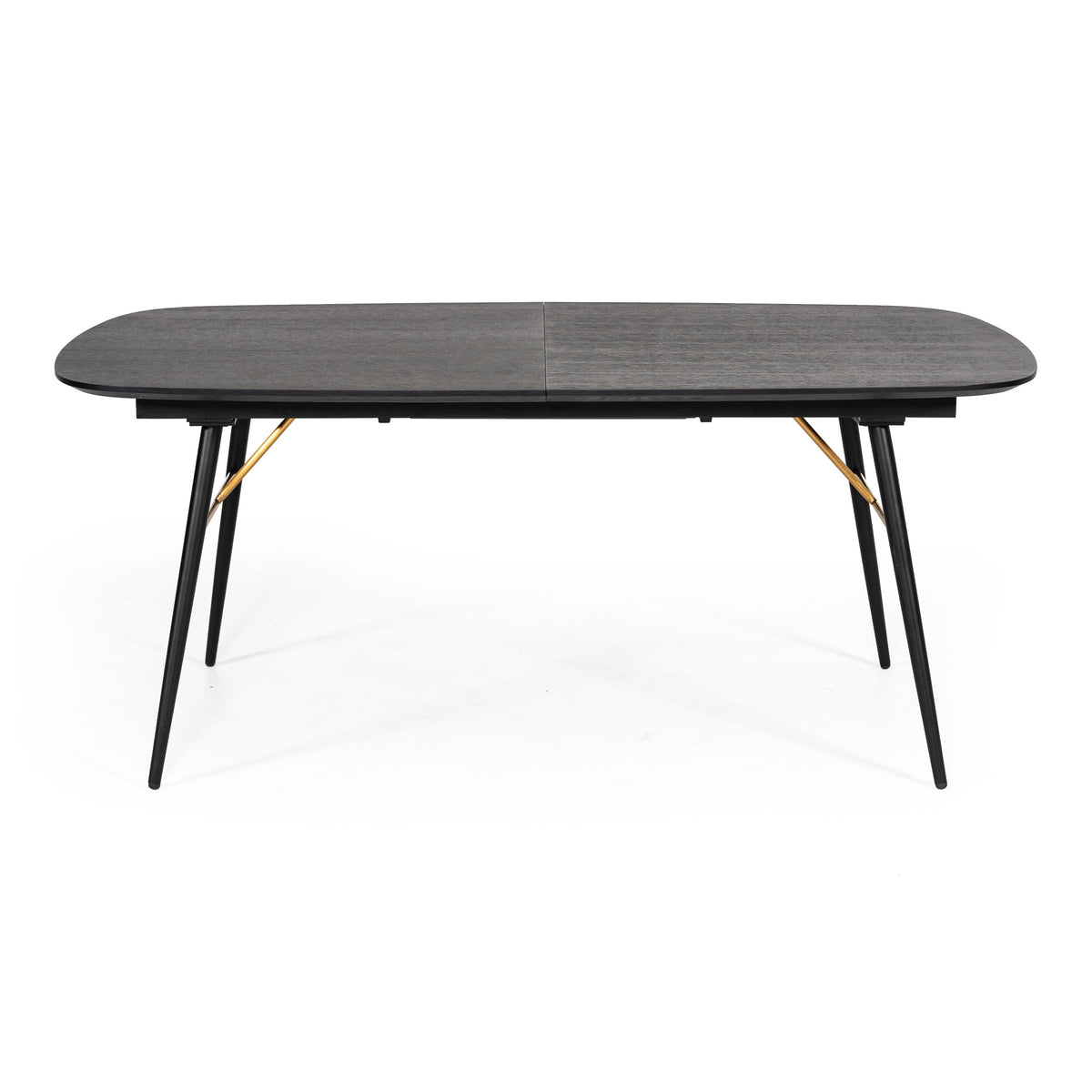 Billy Modern Black Oak & Gold Extendable Dining Table by VIG Furniture - View 1