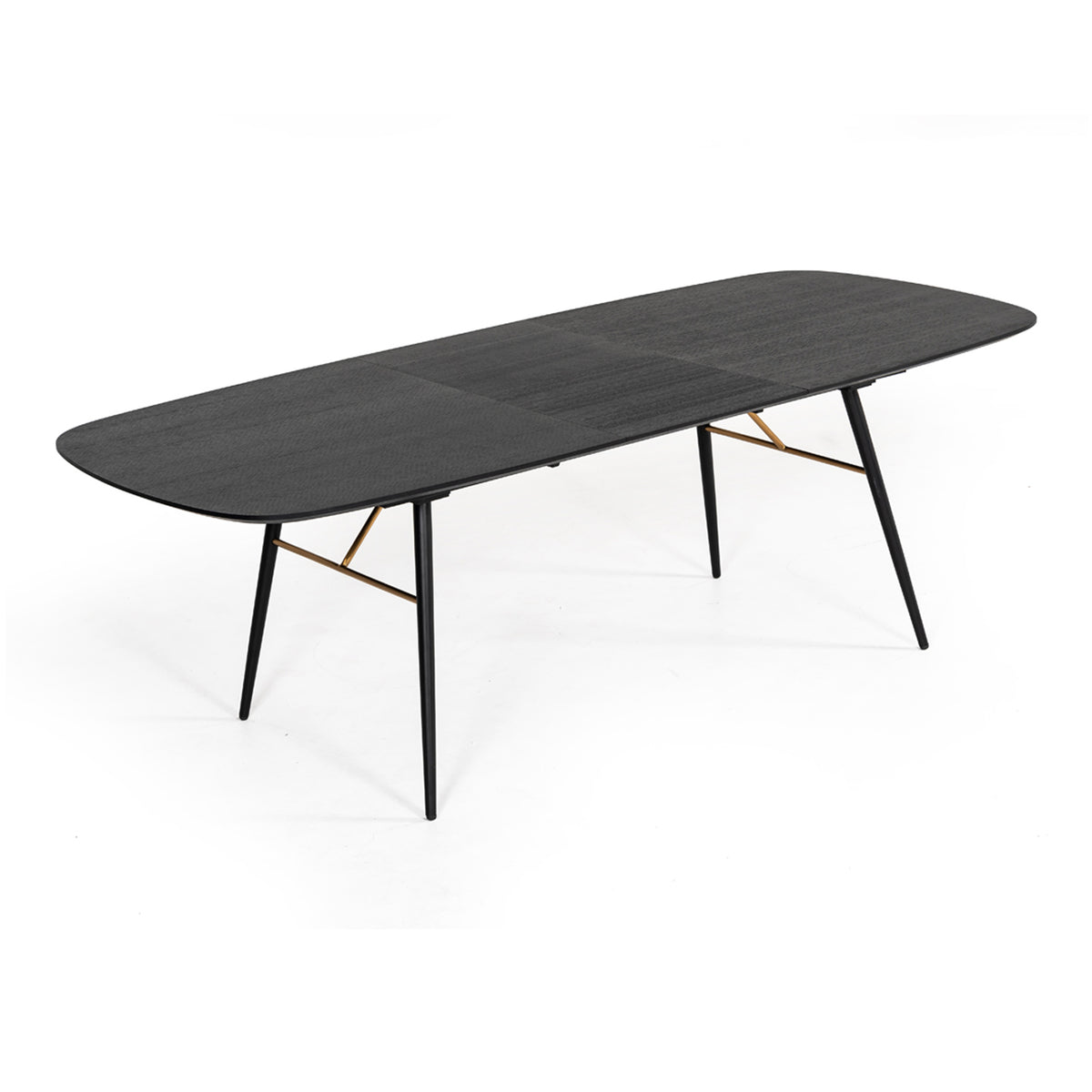 Billy Modern Black Oak & Gold Extendable Dining Table by VIG Furniture - View 13