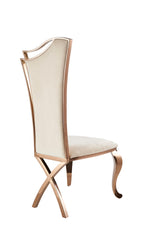 Bonnie - Beige Velvet & Rose Gold Dining Chair (Set of 2) by VIG Furniture - View 3