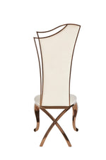 Bonnie - Beige Velvet & Rose Gold Dining Chair (Set of 2) by VIG Furniture - View 4
