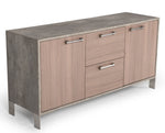 Boston Modern Brown Oak & Faux Concrete Office File Cabinet by VIG Furniture - View 5
