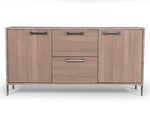 Boston Modern Brown Oak & Faux Concrete Office File Cabinet by VIG Furniture - View 1