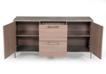Boston Modern Brown Oak & Faux Concrete Office File Cabinet by VIG Furniture - View 6