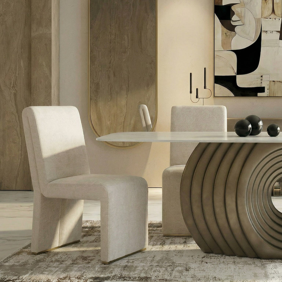 Bounty - Modern Beige Fabric + Antique Brass Dining Chair (Set of 2) by VIG Furniture - View 9