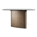 Bounty - Modern White Ceramic + Antique Brass Dining Table by VIG Furniture - View 3