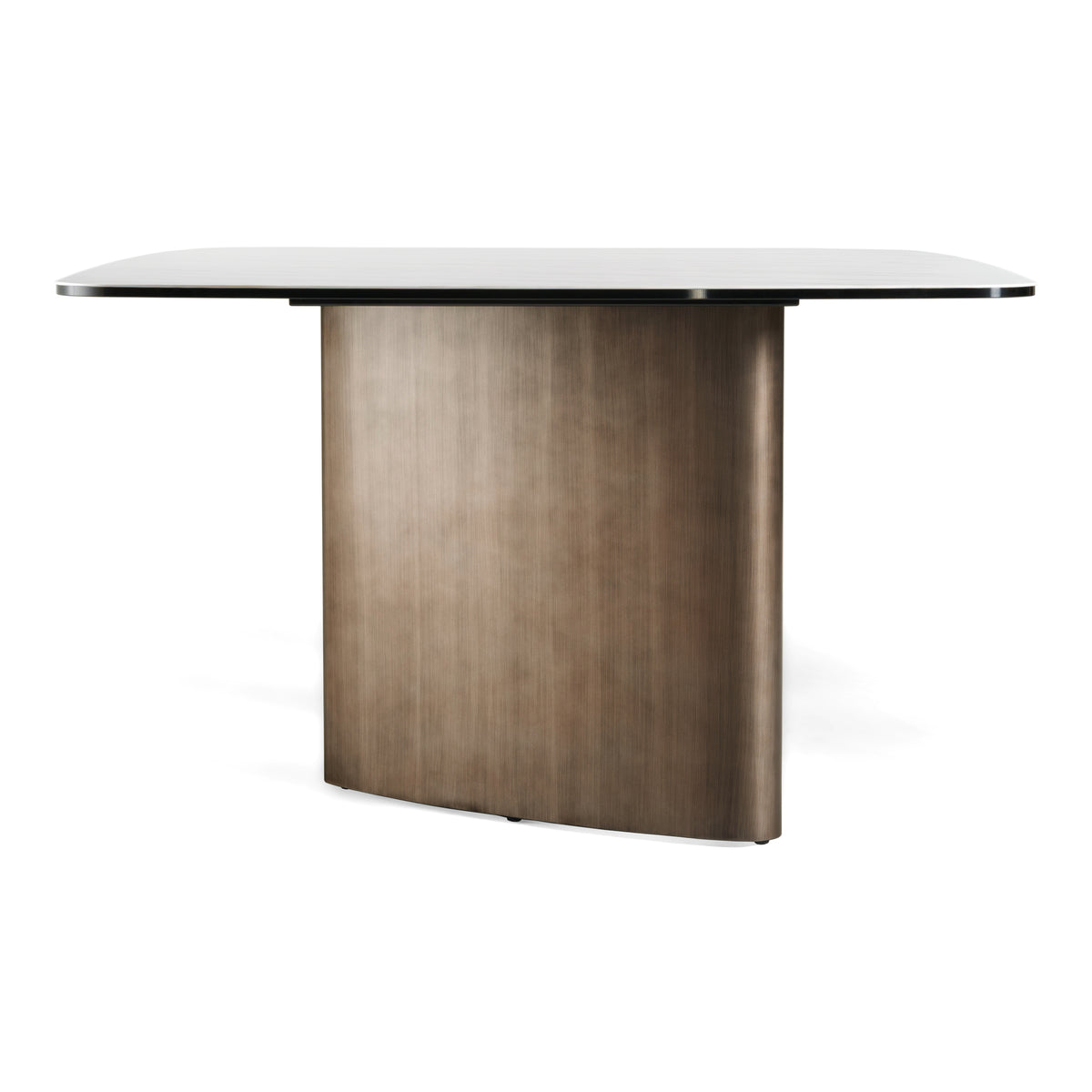 Bounty - Modern White Ceramic + Antique Brass Dining Table by VIG Furniture - View 3