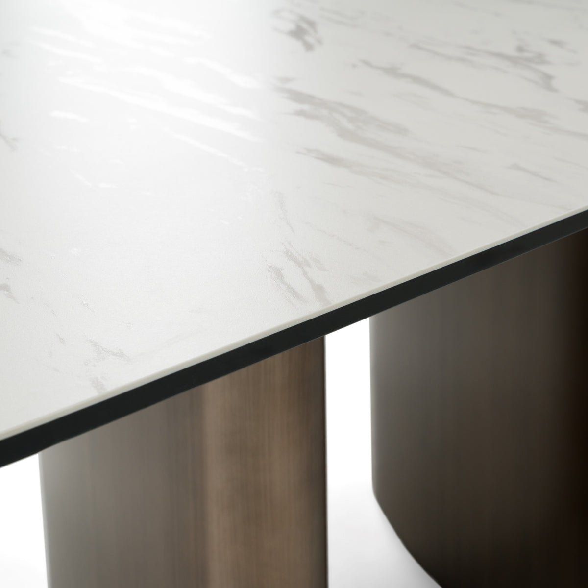 Bounty - Modern White Ceramic + Antique Brass Dining Table by VIG Furniture - View 5