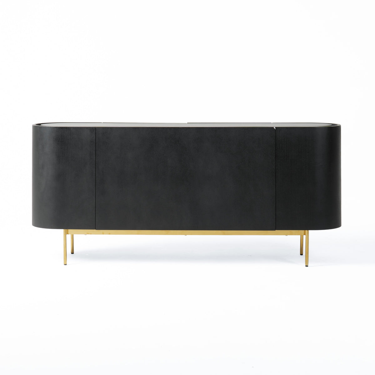 Bowie - Mid-Century Modern Black Oak + Brass Buffet by VIG Furniture - View 5