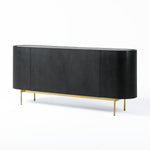 Bowie - Mid-Century Modern Black Oak + Brass Buffet by VIG Furniture - View 3