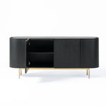 Bowie - Mid-Century Modern Black Oak + Brass Buffet by VIG Furniture - View 9